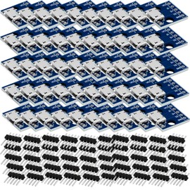 AZDelivery 50 x Micro USB Port Socket | USB Power Supply Interface | Breadboard 5V Power Module | Compatible with Arduino