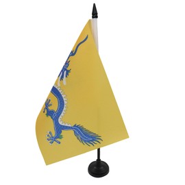 AZ FLAG Chinese Dragon Table Flag 5'' x 8'' - Dragons of China Desk Flag 21 x 14 cm - Black plastic stick and base