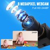 ALPCAM USB Camera 8MP Webcam Full HD 2448P Optics Zoom