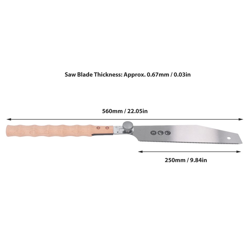 Single Sided Saw SK5 Alloy Blade Wooden Handle Hand Pull