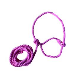 Equine Outlet Cotton Rope Halter for Ponies and Small Animals – Adjustable Lightweight Halter for Shetland, Section A, Sheep, Llama and Calf – Made in the UK (Pink)
