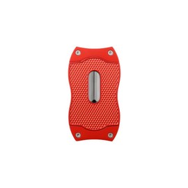 Colibri Premium Diamond V-Cut Cigar Cutter - Ergonomic Stainless Steel Spring-Loaded Blade, Ideal for up to 60+ Ring Gauge - Gift for Cigar Enthusiasts (Red)