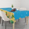 Zharkoo 2Pack Beach Theme Tablecloth 54" x108", Summer Disposable Table