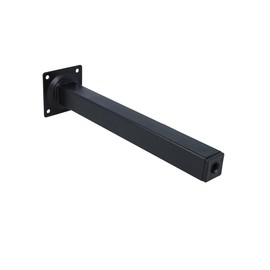 MS Beschläge Furniture Leg Black Furniture Foot Square 25 x 25 mm Table Foot Single or Pack of 4 Sofa Stamp Bed Foot Furniture Support Metal Chair Foot (1, 250 mm)