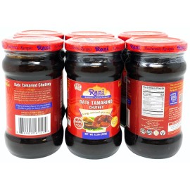Rani Dates & Tamarind (Imli) Chutney 12.3oz (350g) Glass Jar Pack of 5+1 FREE
