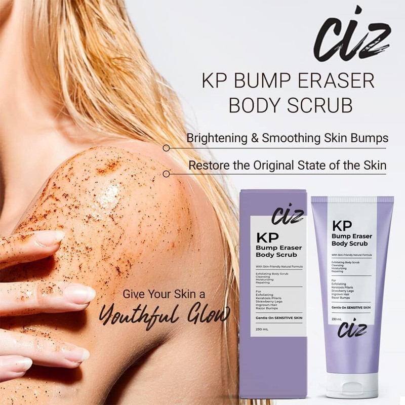 CIZ KP Bump Eraser Body Scrub, Exfoliating Body Scrub for