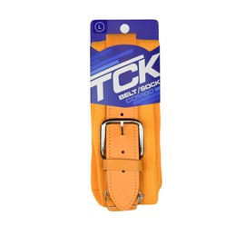 TCK TCK Baseball/Softball Youth Belt & Socks Combo Set (Gold, Small)