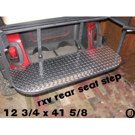 Ezgo RXV Golf Cart Diamond Plate Rear Seat Step Cover