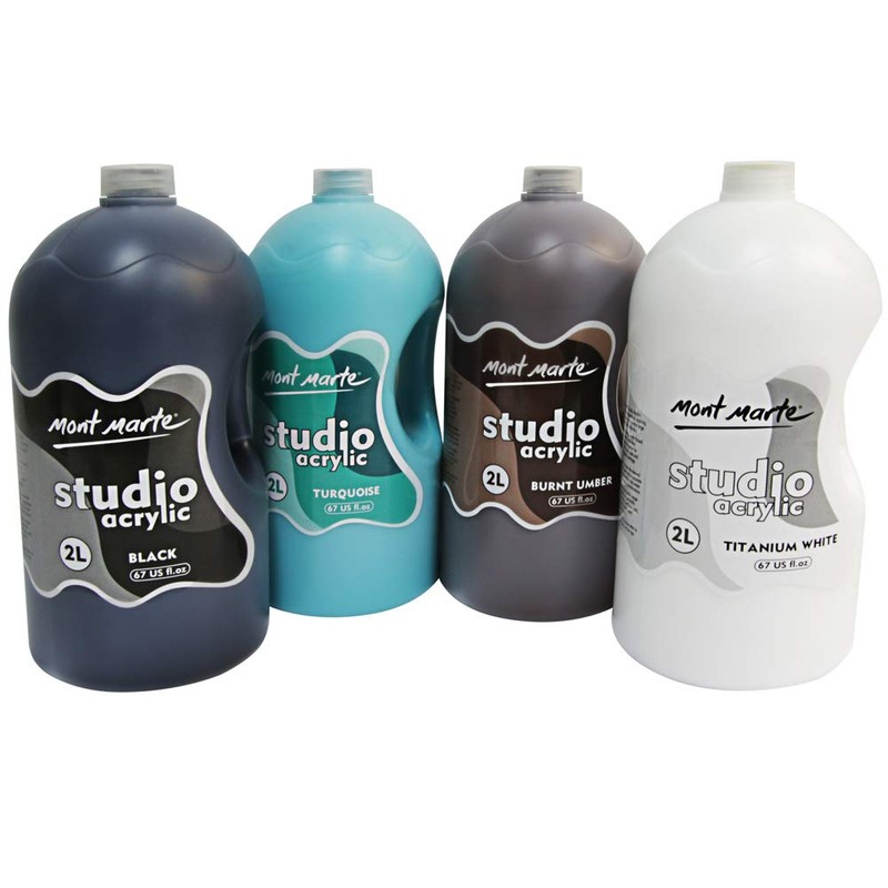 MONT MARTE MSCH2210 Black Acrylic Paint Pump - 2 litre