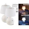 Lunartec Wireless Bedside Lamp: Set of 2 LED Table Lamps,