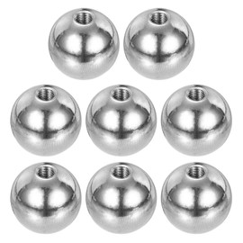 PATIKIL M4x17mm Ball Nuts Knob, 8 Pcs Female Thread 304 Stainless Steel Round Blind Hole Screw Cap Cover for Lighting Machinery DIY Decoration, Silver