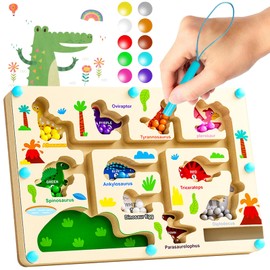 DOWNDRIFT Magnetic Game Labyrinth Toy from 2-6 Years Girls Boys Magnetic Game Labyrinth Toy Motor Skills Toy Magnetic Game Children's Toy Magnetic Game Colourful Block Game for Children's Toy