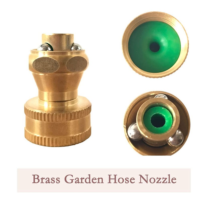 FUATY Heavy Duty Brass Hose Nozzle, 3PCS Adjustable Twist Pressure