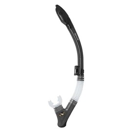 SAEKODIVE AquaFlex Full Dry Top Snorkel - Scuba Diving and Snorkeling Gear for Adults (Black)