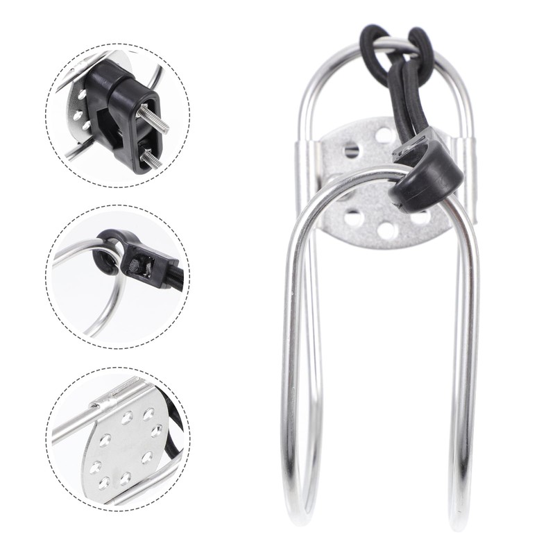 ifundom Stainless Steel Ring Holder Yacht Lifebuoy Holder Boat Lifebuoy