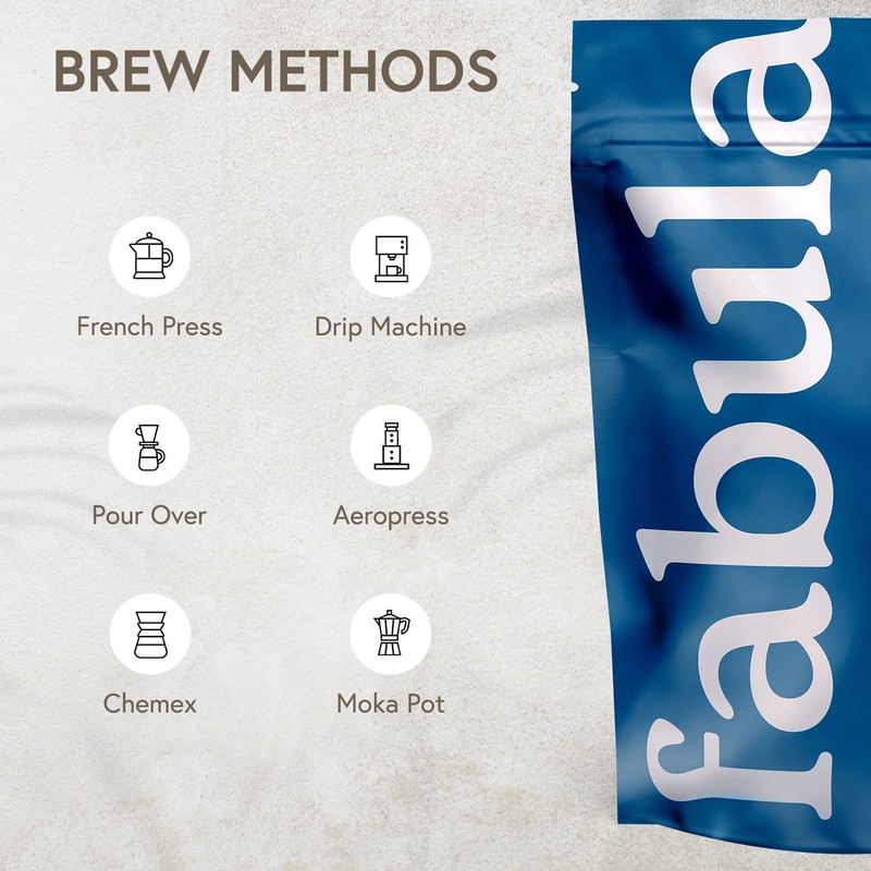 Fabula Coffee Dark Roast Freshly Grounded - Organic - Low