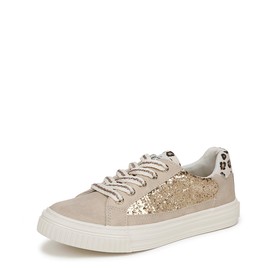Blowfish Malibu Youth Girls Amaze-B-K Sneaker Gold Glitter/Faux Leather 4 M