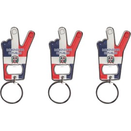 SandT Collection Victory - Llavero de abrebotellas de metal con bandera de República Dominicana