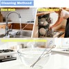 4Pcs Reusable Silicone Straw Cleaner Brush Extra Long, Soft Bendable,