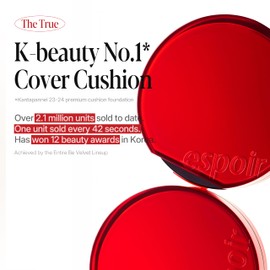 espoir [NEW] Be Velvet Cushion Foundation | Quick and Easy Coverage with Long-lasting Color by Zero Oxidation (#30 Toffee, 0.46 Ounce (Pack of 1))