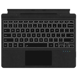 Seteesamvo Surface Pro Keyboard, Surface Pro Type Cover with 7 Colors Backlit, Touchpad, Pencil Holder, Rechargeable Battery, Slim Portable Bluetooth 5.2 Keyboard Only for Surface Pro 11/10/9/8/X