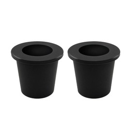 GHAMYEE 2 Piece Patio Table Umbrella Hole Ring Patio Cone Wedge Plug Umbrella Stabilizer Sleeve for 2 to 2.5 Inch Patio Table Hole and 1.5 Inch Pole Adapter (Black)