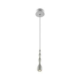VONN Polaris VMP24510WH 5" Pendant Lighting Fixture in White Integrated LED, 5.25" L x 5.25" W x 81" (25.25") H