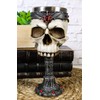 Ebros Gift Macabre Medieval Skull With King Crown Red Diadem