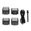 Electric Hair Clipper Rechargeable Hair Grooming Trimmer with 4 Guide