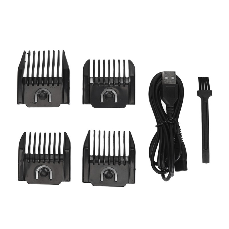 Electric Hair Clipper Rechargeable Hair Grooming Trimmer with 4 Guide