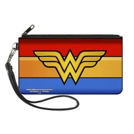Buckle-Down Junior's Canvas Coin Purse Wonder Woman, Multicolor, 4.25" x 3.25"