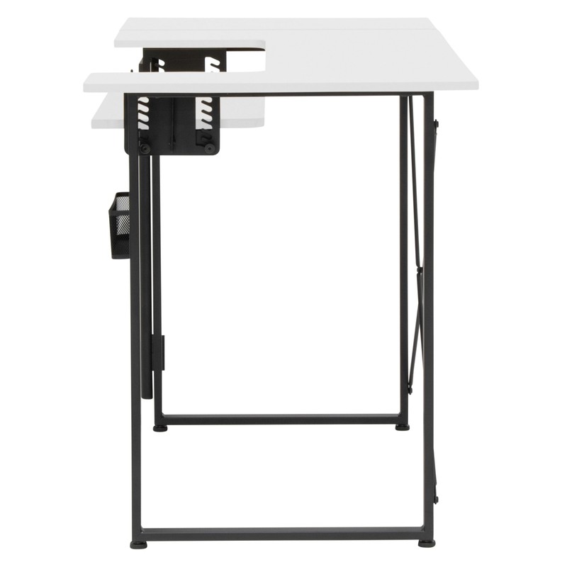 Pivot Sewing Table with Swingout Storage Panel