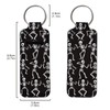 SEANATIVE Goth Lipstick Keychain Holder for Women Dancing Skull Chapstick