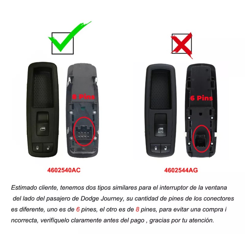 Generic Sv- Interruptores De Ventana Pilot & Copilot For Dodge