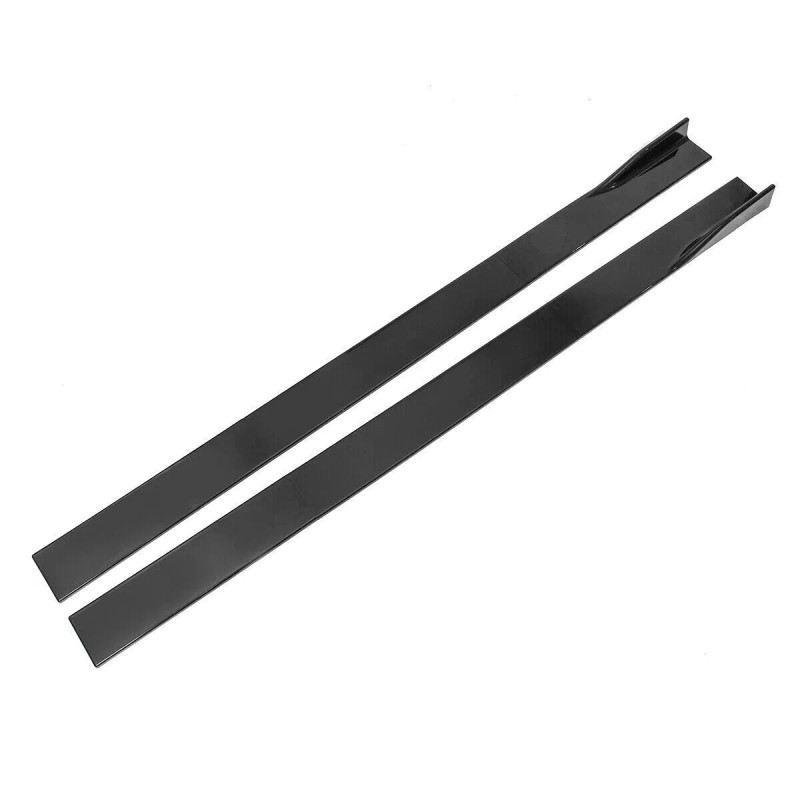 MAG Gloss Black Side Skirts Extension Rocker Splitter Lip For