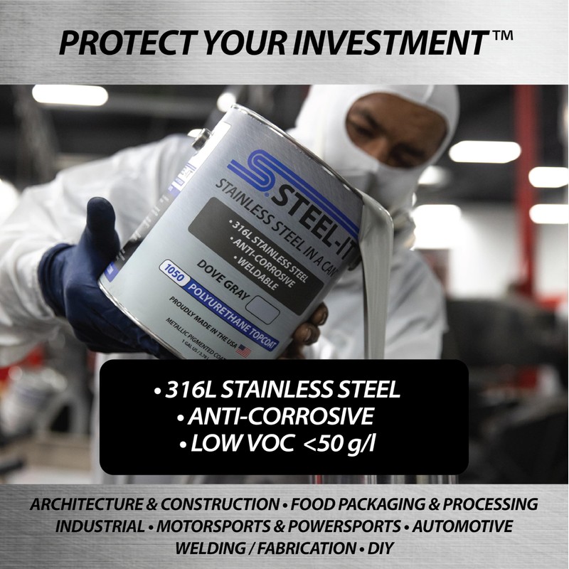 Steel-It 2203Q Alkyd Primer Polyurethane Topcoat - Steel Gray, 1