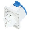 3 Pin 2P+E Industrial Connector IP44 Waterproof Concealed Mount Aviation