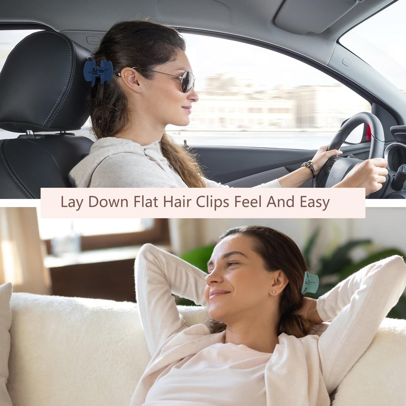 6Pcs Lay Flat Hair Claw Clips for Women French Stylish