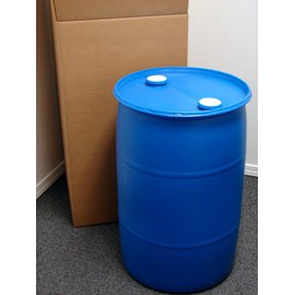 30 Gallon Drum; Emergency Water Storage Barrel, Blue - New! - Boxed! Water Container