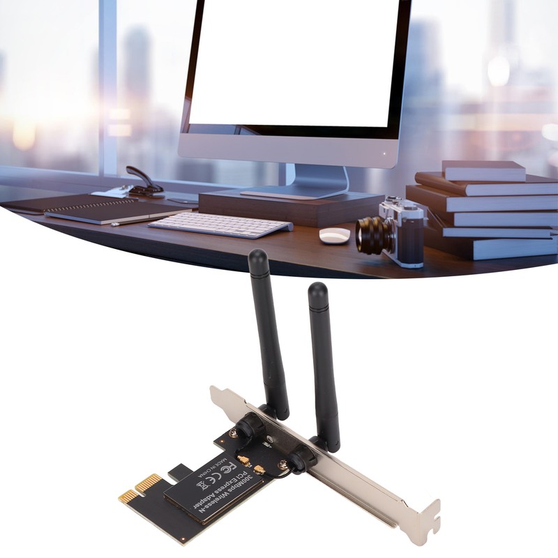 PCIe WIFI Card 11N Technology 2 Gain Antennas 802.11b/g/n 300Mbps