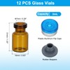 PATIKIL 12pcs 2ml Amber Borosilicate Glass Sample Vials with Aluminum