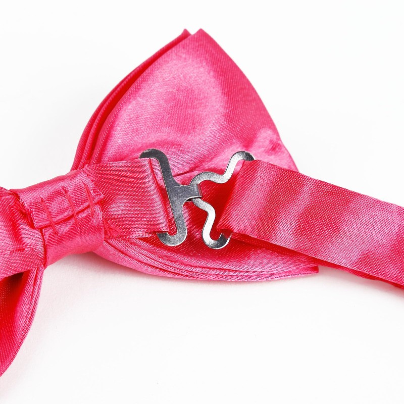 Alizeal Mens Adjustable Pre-tied Solid Bow Tie, 024-hot Pink, One