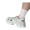 Wigo Socks, Solid, Line, Embroidered Design, Crew Length, Foot Cover,