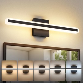 KELIDEN 24 inch Black Bathroom Light Fixture 5 Color Temperature Dimmable LED Vanity Lights Bathroom Vanity Lights Over Mirror Light Bar Vanity Lighting Fixtures 5CCT