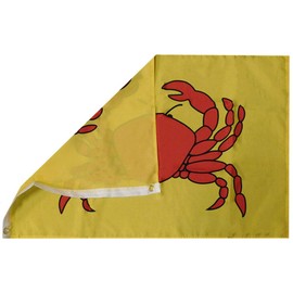 Trade Winds Crab Advertising Yellow 100D Woven Poly Nylon 12x18 12"x18" Premium Quality Heavy Duty Fade Resistant Flag Grommets
