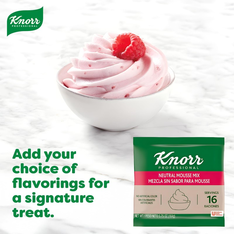 Knorr Professional Neutral Mousse Dessert Mix No Artificial Colors, 5.75