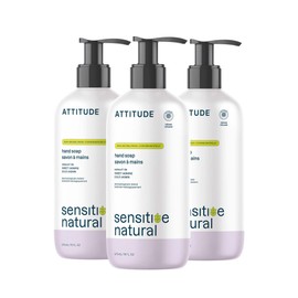 ATTITUDE Hand Soap for Sensitive Skin with Oat and Chamomile, EWG Verified, Dermatologically Tested, Vegan, 16 Fl Oz (Pack of 3)