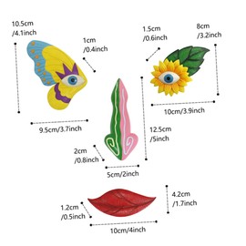 BESPORTBLE 1 Set Funny Tree Face Decors Colored Tree Faces Ornaments Yard Garden Tree Faces Decorations