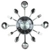 Timelike Wall Clock, 18" Metal Kitchen Cutlery Utensil Spoon Fork