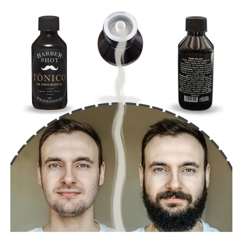 Tratamiento Bergamota Crecimiento Barba Cabello Barber Shot